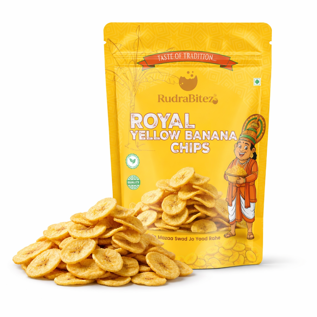 Studio banana chips product shot