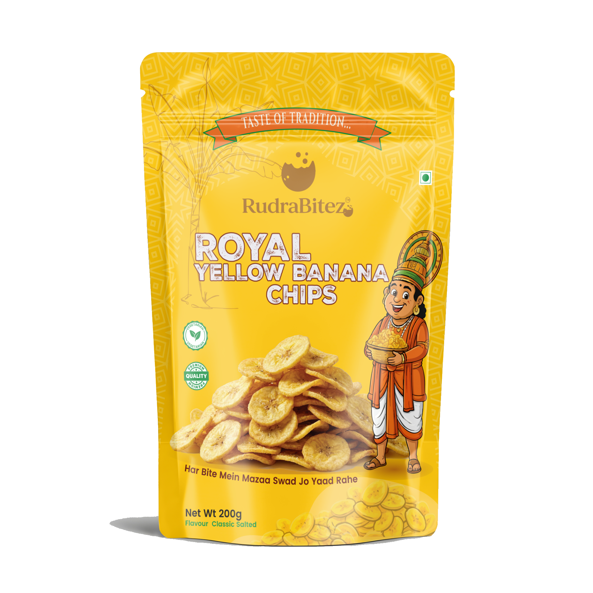 RudraBitez banana chips pack showcase